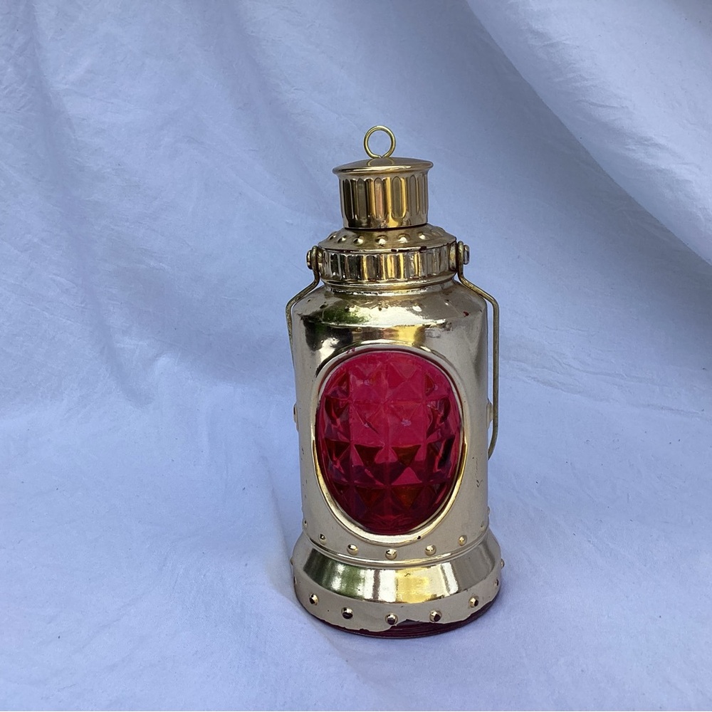 Avon Gold and Red Nautical Lantern Accent